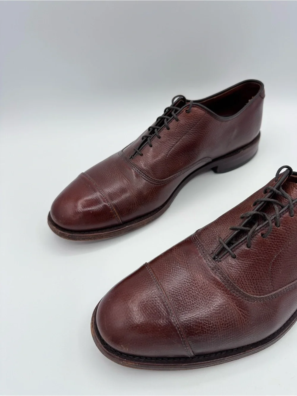Allen Edmonds Park Avenue Cap Toe Brown Leather Oxford Dress Shoes